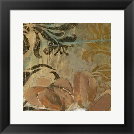 Framed Cropped Floral Abstraction II Print