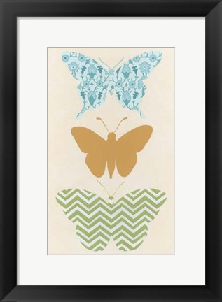 Framed Butterfly Patterns IV Print