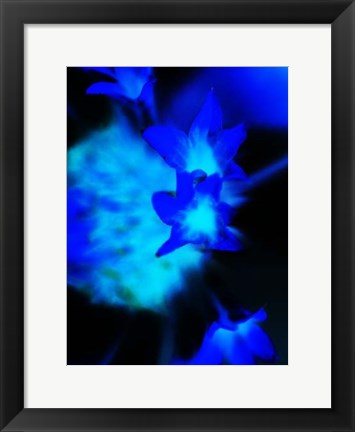 Framed Moon Blue I Print