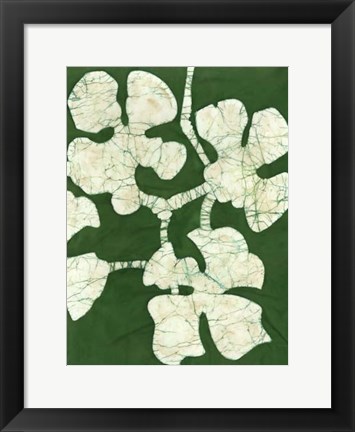 Framed Green Blooms II Print
