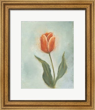 Framed Painted Tulips V Print
