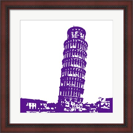 Framed Pisa in Purple Print