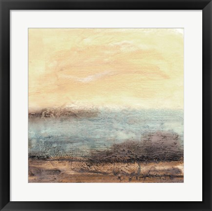 Framed Turquoise Vista I Print