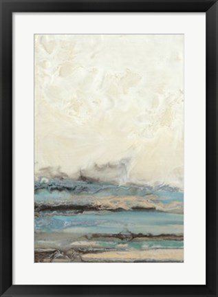 Framed Aqua Seascape I Print