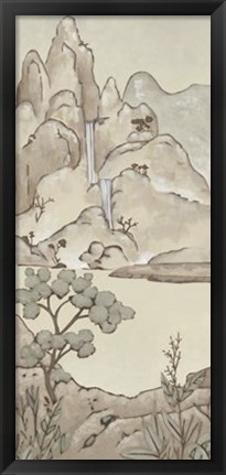 Framed Non-Embellished Chinoiserie Landscape II Print