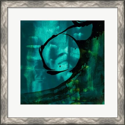 Framed Turquoise Element III Print