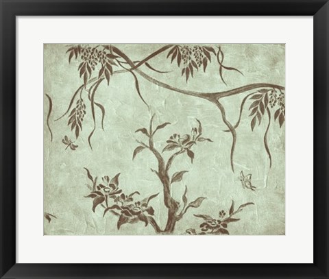 Framed Peaceful Garden II Print