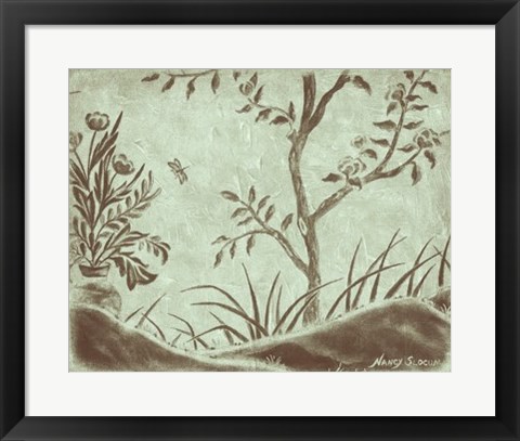Framed Peaceful Garden VI Print