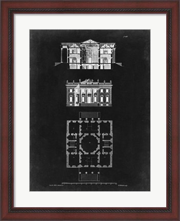 Framed Graphic Building &amp; Plan V Print