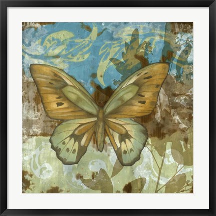 Framed Rustic Butterfly I Print