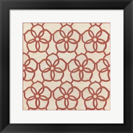 Framed Floral Trellis II Print