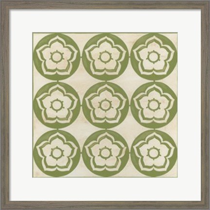 Framed Floral Trellis VII Print