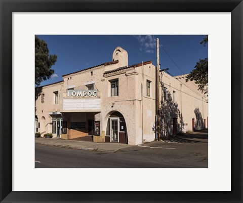 Framed Old Movie Theater in Lompoc, California Print