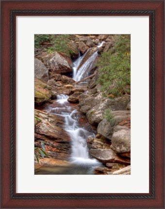 Framed Skinny Dip Falls in Western North Carolina Print