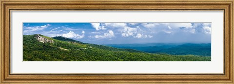 Framed Panorama of the Blue Ridge Parkway Asheville, NC Print