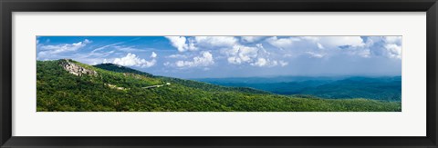 Framed Panorama of the Blue Ridge Parkway Asheville, NC Print