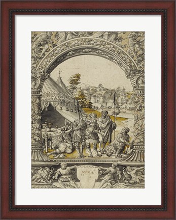 Framed Mucius Scaevola Thrusting His Right Hand into the Flames Print