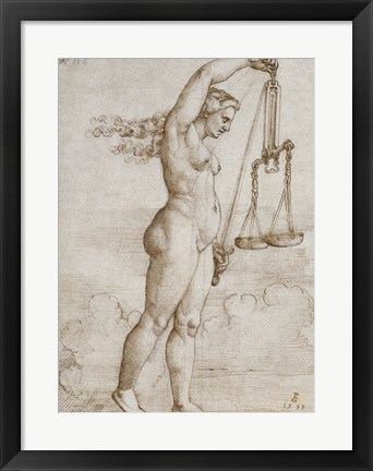 Framed Allegory of Justice Print