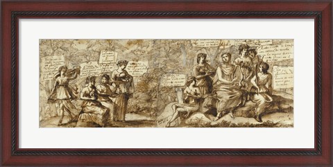 Framed Apollo and the Muses Print