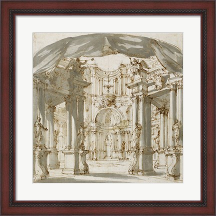 Framed Courtyard of a Palace: Project for a Stage Print