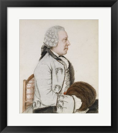 Framed Portrait of Charles-Benjamin de Langes Print
