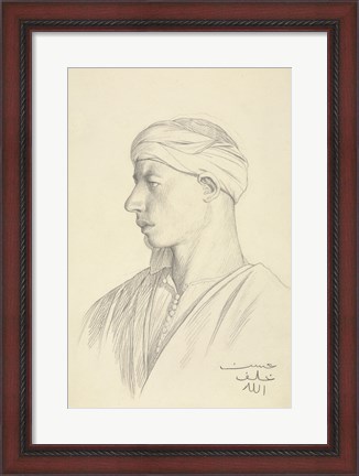 Framed Portrait of an Egyptian Fellah Print