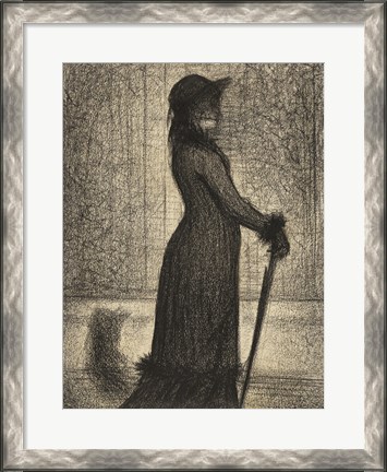 Framed Woman Strolling Print