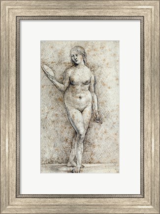 Framed Nude Woman with a Mirror Print