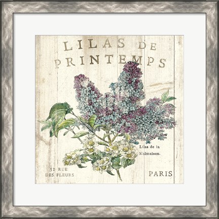 Framed Lilas de Printemps Print
