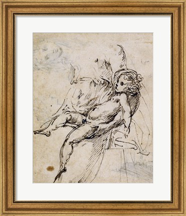 Framed Studies of the Madonna and Child Print