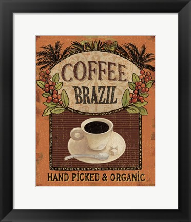 Framed Coffee Blend Label IV Print