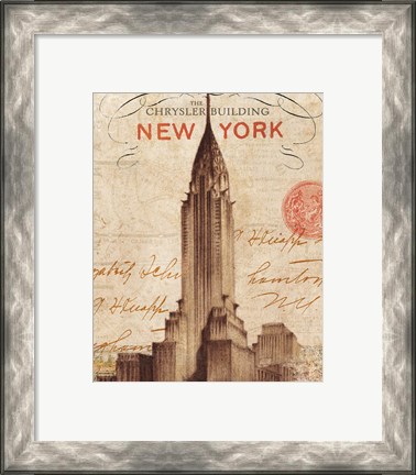 Framed Letter from New York Print