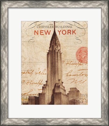 Framed Letter from New York Print