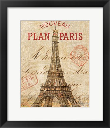 Framed Letter from Paris Print