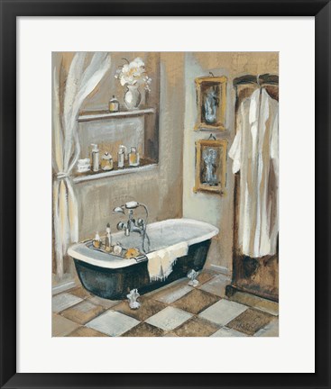 Framed French Bath III Print