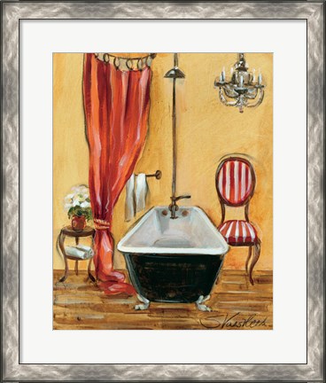 Framed Tuscan Bath III Print