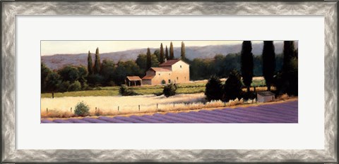 Framed Lavender Fields Panel II Print
