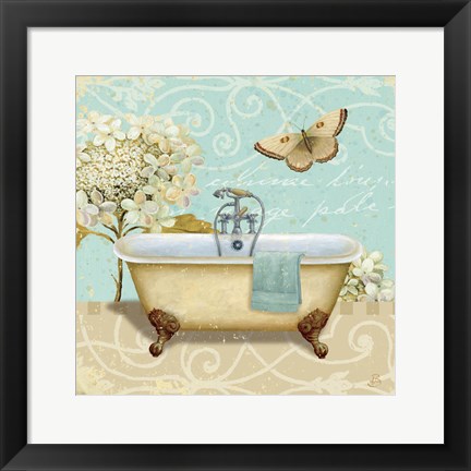 Framed Light Breeze Bath I Print