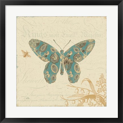 Framed Natures Pattern II in Blue Print
