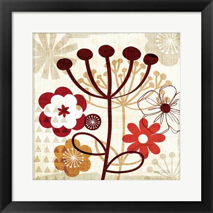 Framed Floral Pop III Print