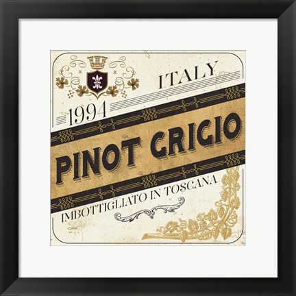 Framed Wine Labels IV Print