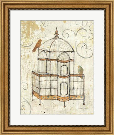 Framed Bird Cage I Print