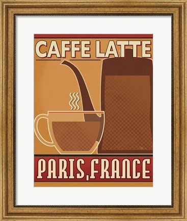 Framed Deco Coffee III Print