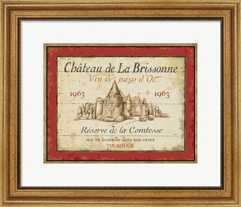 Framed French Wine Labels I Print