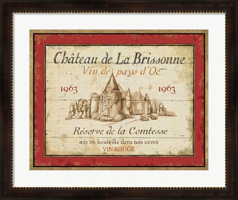 Framed French Wine Labels I Print