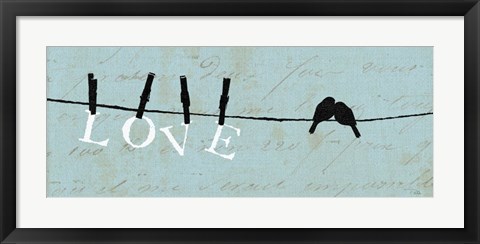 Framed Birds on a Wire - Love Print