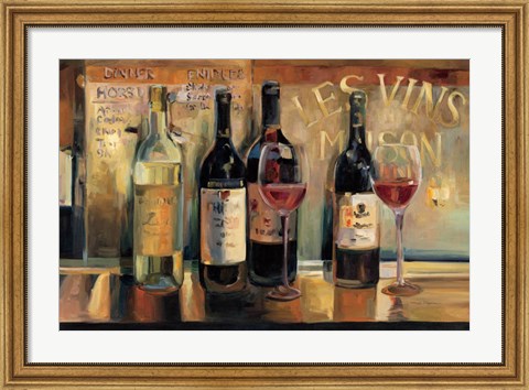 Framed Les Vins Maison Print
