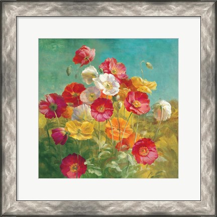 Framed Poppies in the Field Print
