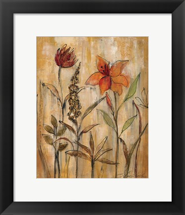 Framed Aquarelle Garden II Print