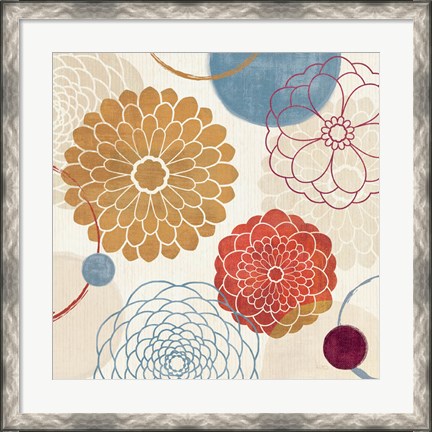Framed Abstract Bouquet II Print